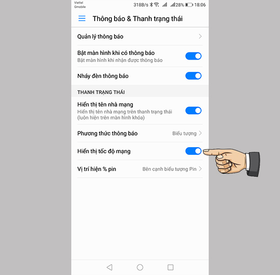 Kích hoạt tính năng